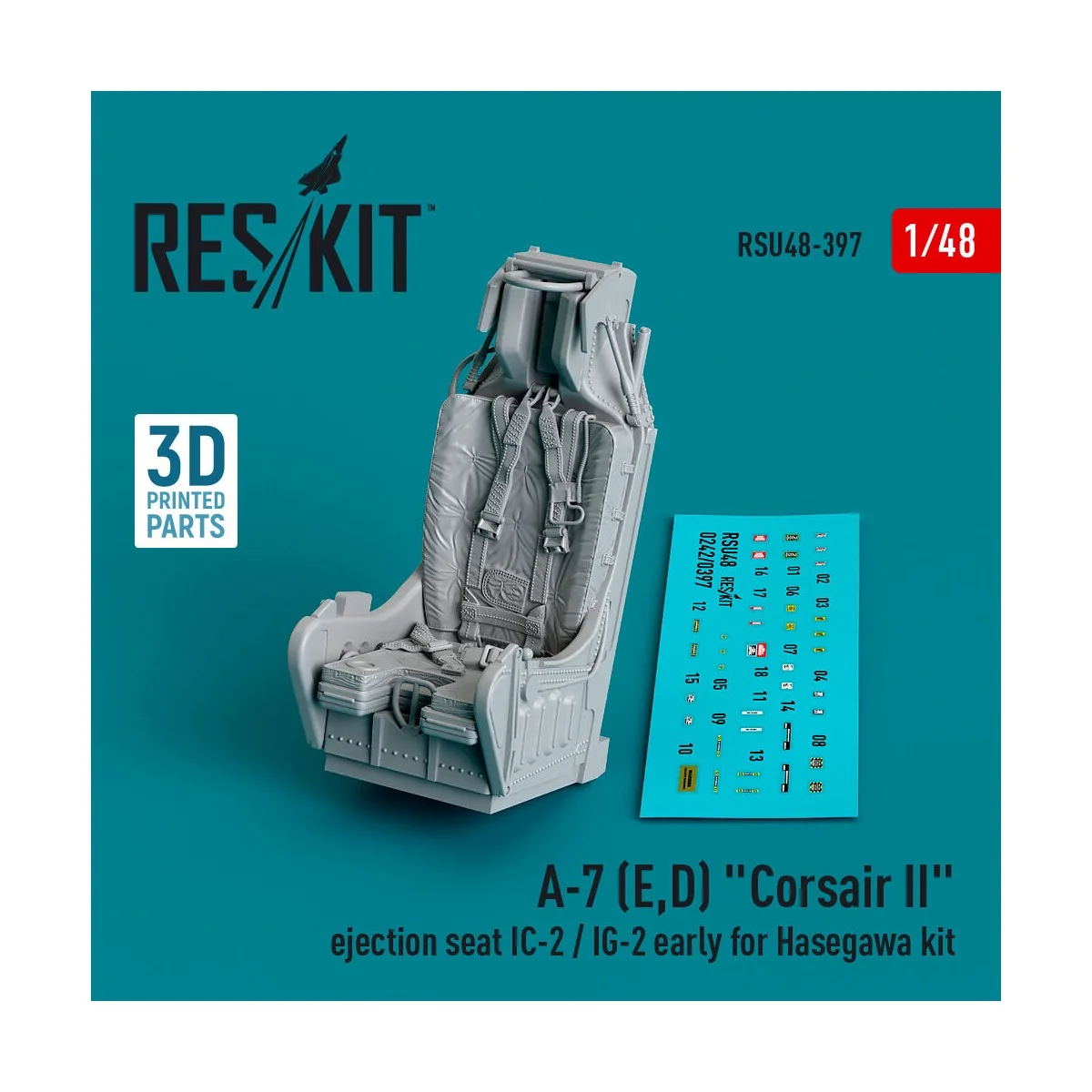 A-7 (E,D) Corsair II ejection seat IC-2 / IG-2 early for Hasegawa k...