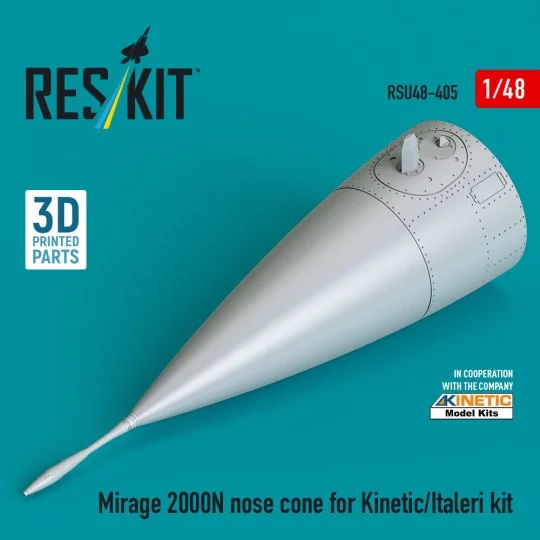Mirage 2000N nose cone for Kinetic/Italeri kit (3D Printed), 1/48 -...