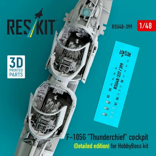 F-105G Thunderchief cockpit (Detailed edition) for HobbyBoss kit (3... F-105G Thunderchief cockpit (Detailed edition) for HobbyBoss kit (3...