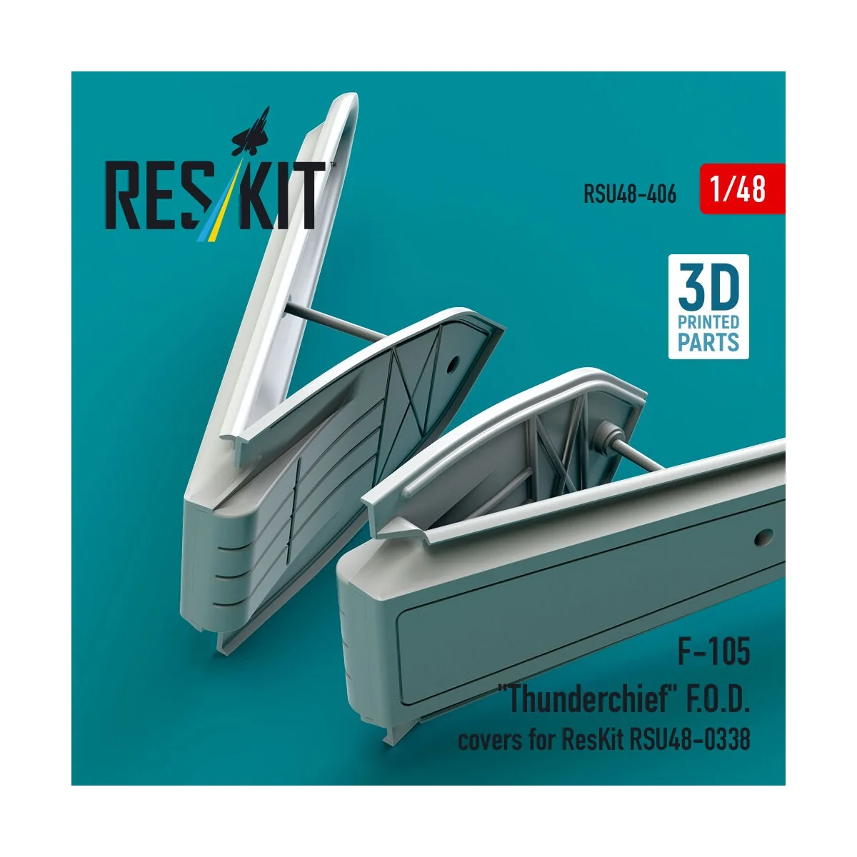 F-105 Thunderchief F.O.D. covers for ResKit RSU48-0338 (3D Printed)...