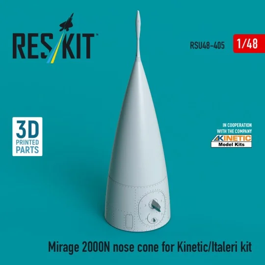 Mirage 2000N nose cone for Kinetic/Italeri kit (3D Printed), 1/48 -...