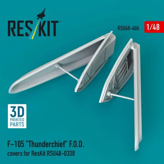 F-105 Thunderchief F.O.D. covers for ResKit RSU48-0338 (3D Printed)... F-105 Thunderchief F.O.D. covers for ResKit RSU48-0338 (3D Printed)...