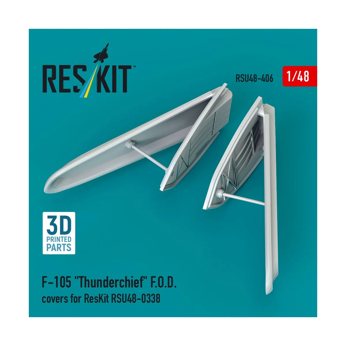 F-105 Thunderchief F.O.D. covers for ResKit RSU48-0338 (3D Printed)...