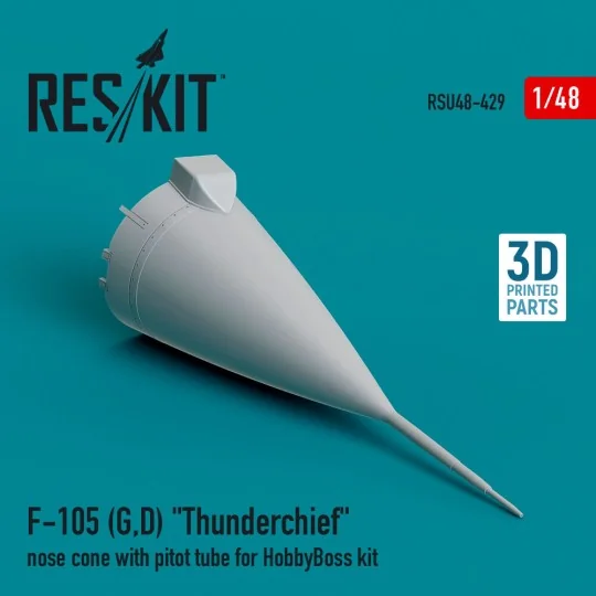 F-105 (G, D) Thunderchief nose cone with pitot tube for HobbyBoss k... F-105 (G, D) Thunderchief nose cone with pitot tube for HobbyBoss k...