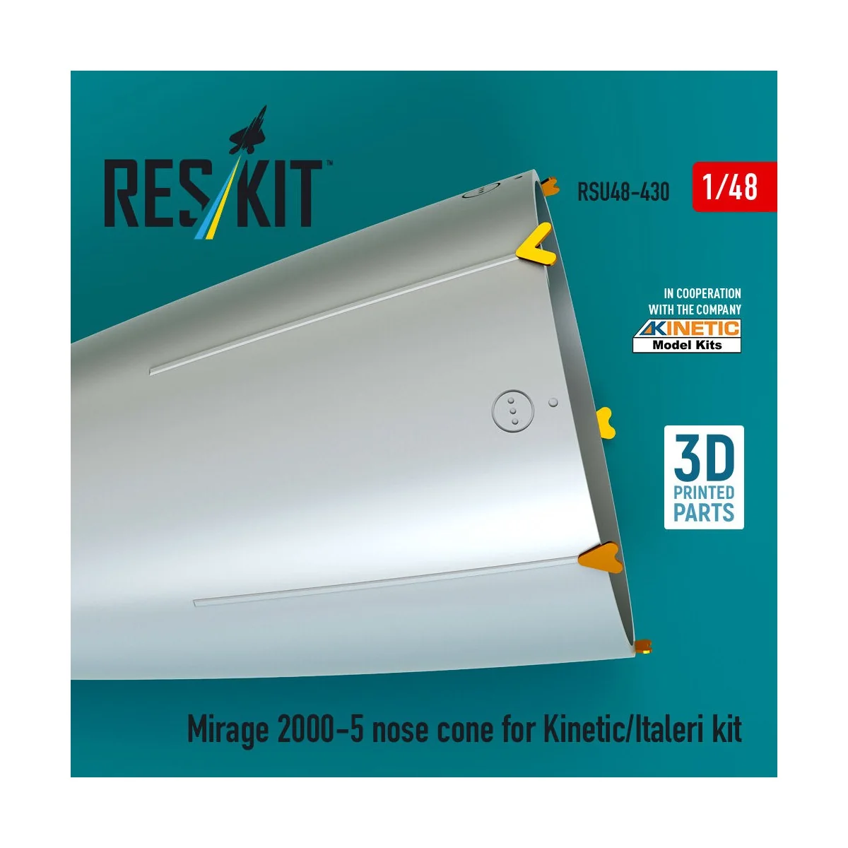 Mirage 2000-5 nose cone for Kinetic/Italeri kit (3D Printed) - ResK...