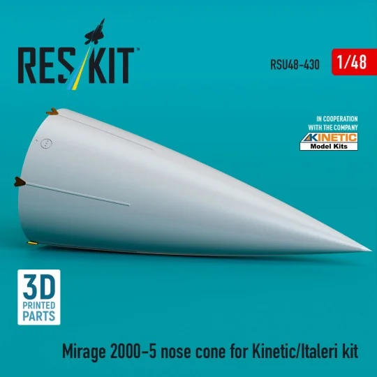 Mirage 2000-5 nose cone for Kinetic/Italeri kit (3D Printed) - ResK...