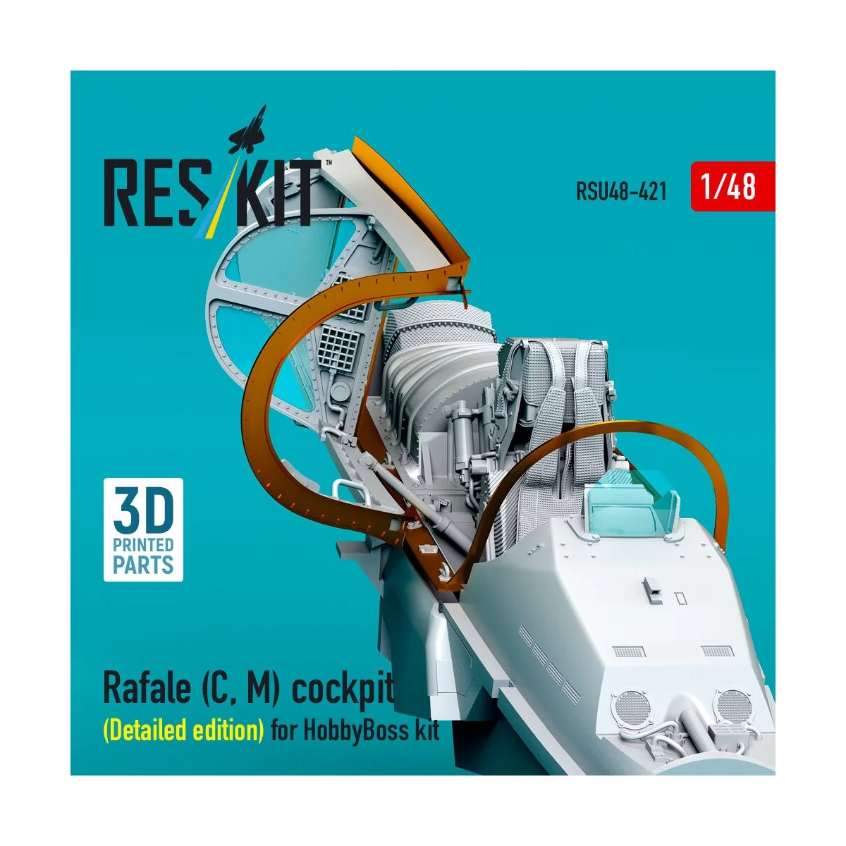 Rafale (C, M) cockpit (Detailed edition) for HobbyBoss kit (3D prin...