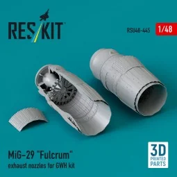 MiG-29 Fulcrum exhaust nozzles for GWH kit (3D printed), 1/48 - Res...