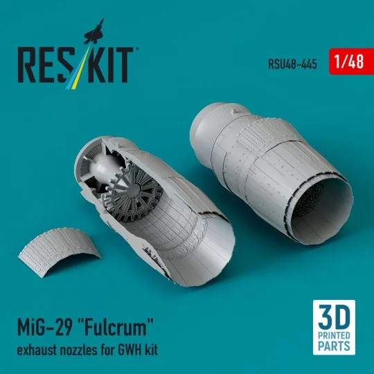 MiG-29 Fulcrum exhaust nozzles for GWH kit (3D printed), 1/48 - Res... MiG-29 Fulcrum exhaust nozzles for GWH kit (3D printed), 1/48 - Res...