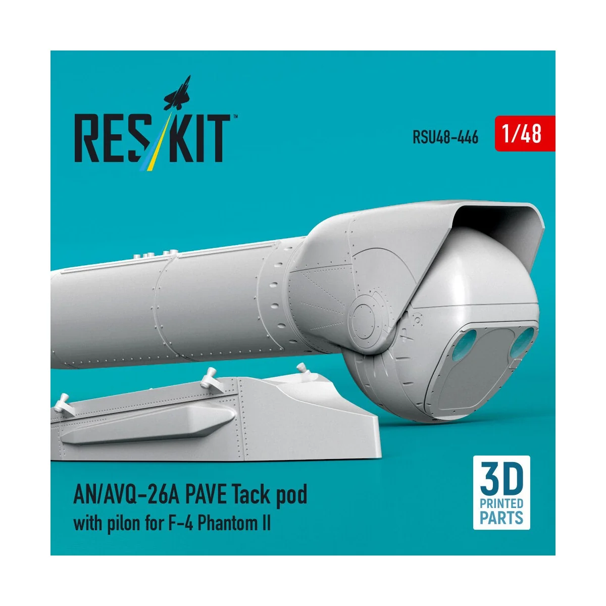 AN/AVQ-26A PAVE Tack pod with pilon for F-4 Phantom II (3D Printed)...