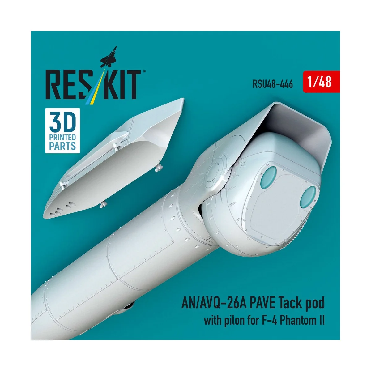 AN/AVQ-26A PAVE Tack pod with pilon for F-4 Phantom II (3D Printed)...