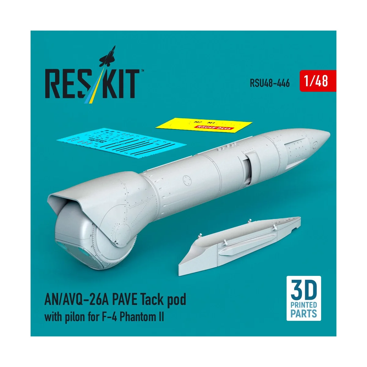 AN/AVQ-26A PAVE Tack pod with pilon for F-4 Phantom II (3D Printed)...