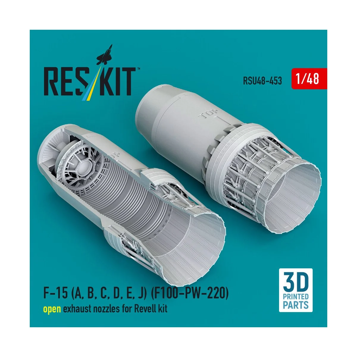 F-15 (A, B, C, D, E, J) (F100-PW-220) open exhaust nozzles for Reve...