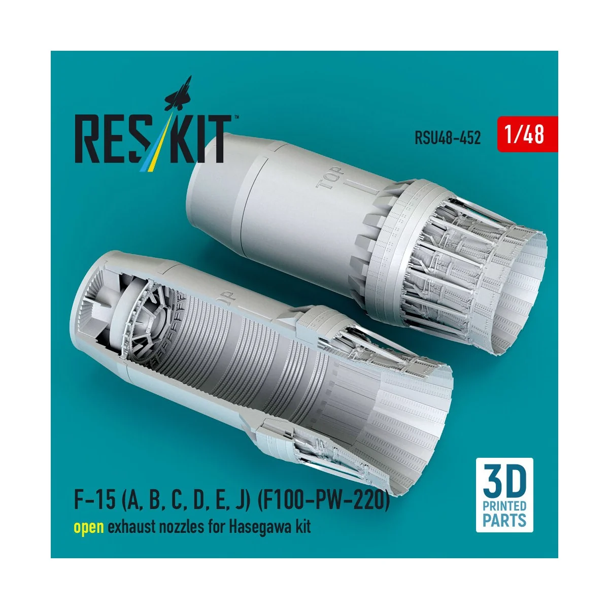 F-15 (A, B, C, D, E, J) (F100-PW-220) open exhaust nozzles for Hase...