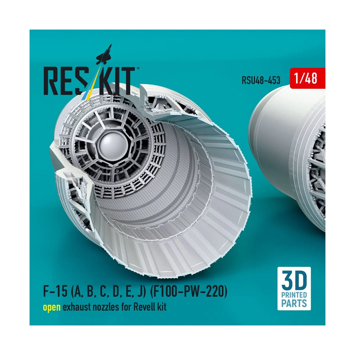 F-15 (A, B, C, D, E, J) (F100-PW-220) open exhaust nozzles for Reve...