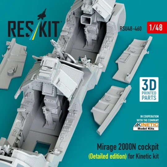 Mirage 2000N cockpit (Detailed edition) for Kinetic kit (3D Printed... Mirage 2000N cockpit (Detailed edition) for Kinetic kit (3D Printed...