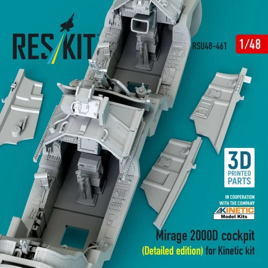 Mirage 2000D cockpit (Detailed edition) for Kinetic kit (3D Printed...