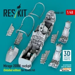 Mirage 2000B cockpit (Detailed edition) for Kinetic kit (3D Printed...