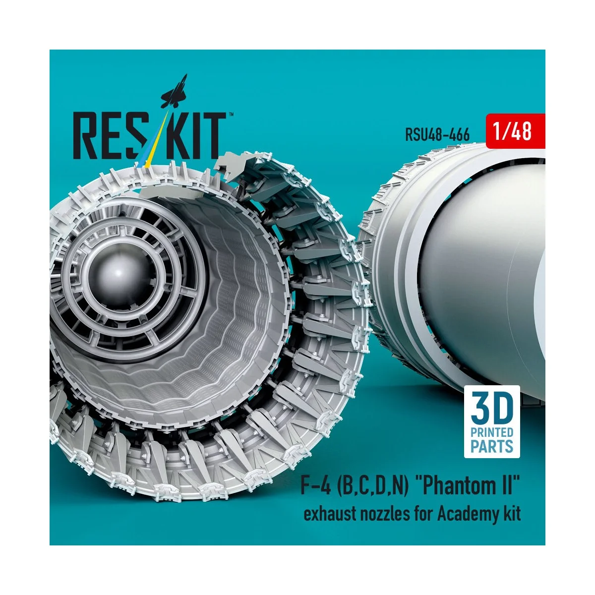 F-4 (B, C, D, N) Phantom II exhaust nozzles for Academy kit (3D Pri... F-4 (B, C, D, N) Phantom II exhaust nozzles for Academy kit (3D Pri...