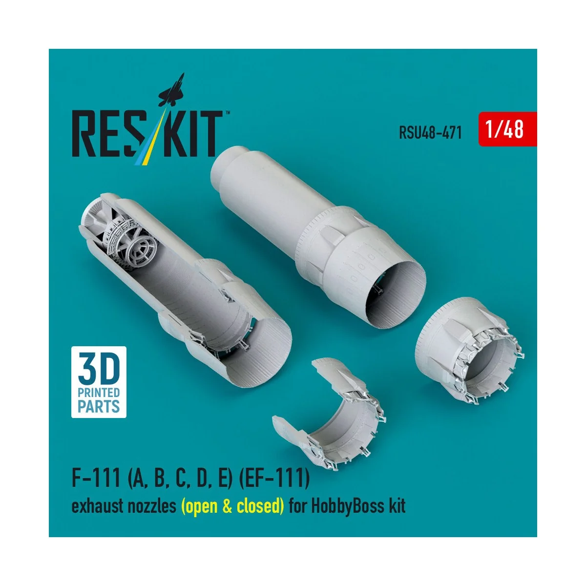 F-111 (A, B, C, D, E) (EF-111) exhaust nozzles (open & closed) for ...