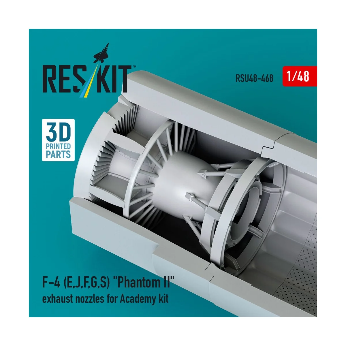 F-4 (E, J, F, G, S) Phantom II exhaust nozzles for Academy kit (3D ...