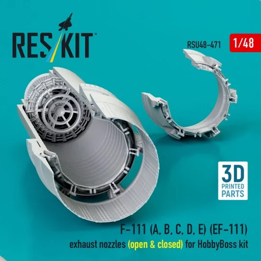 F-111 (A, B, C, D, E) (EF-111) exhaust nozzles (open & closed) for ...