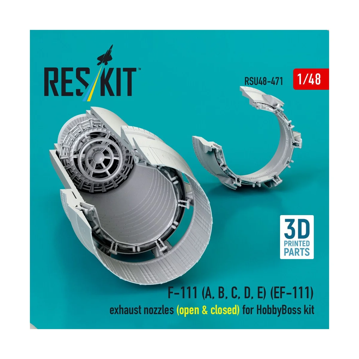 F-111 (A, B, C, D, E) (EF-111) exhaust nozzles (open & closed) for ...