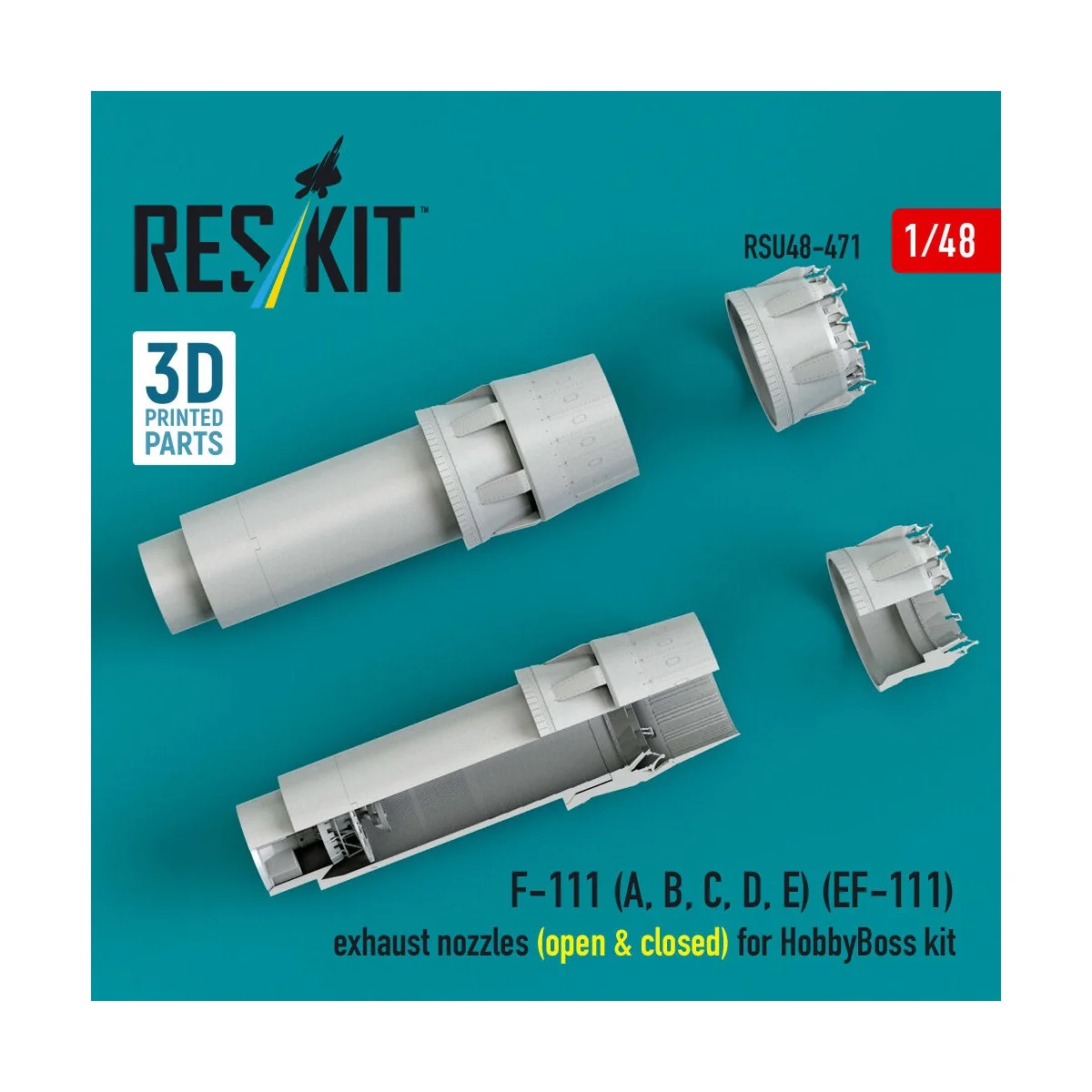 F-111 (A, B, C, D, E) (EF-111) exhaust nozzles (open & closed) for ...