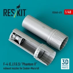 F-4 (E, J, F, G, S) Phantom II exhaust nozzles for Zoukei-Mura kit ...
