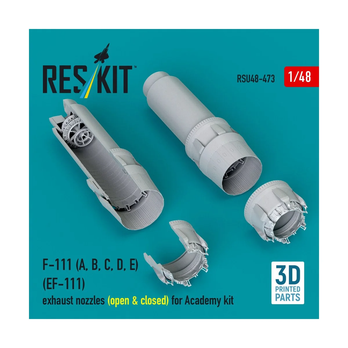 F-111 (A, B, C, D, E) (EF-111) exhaust nozzles (open & closed) for ...