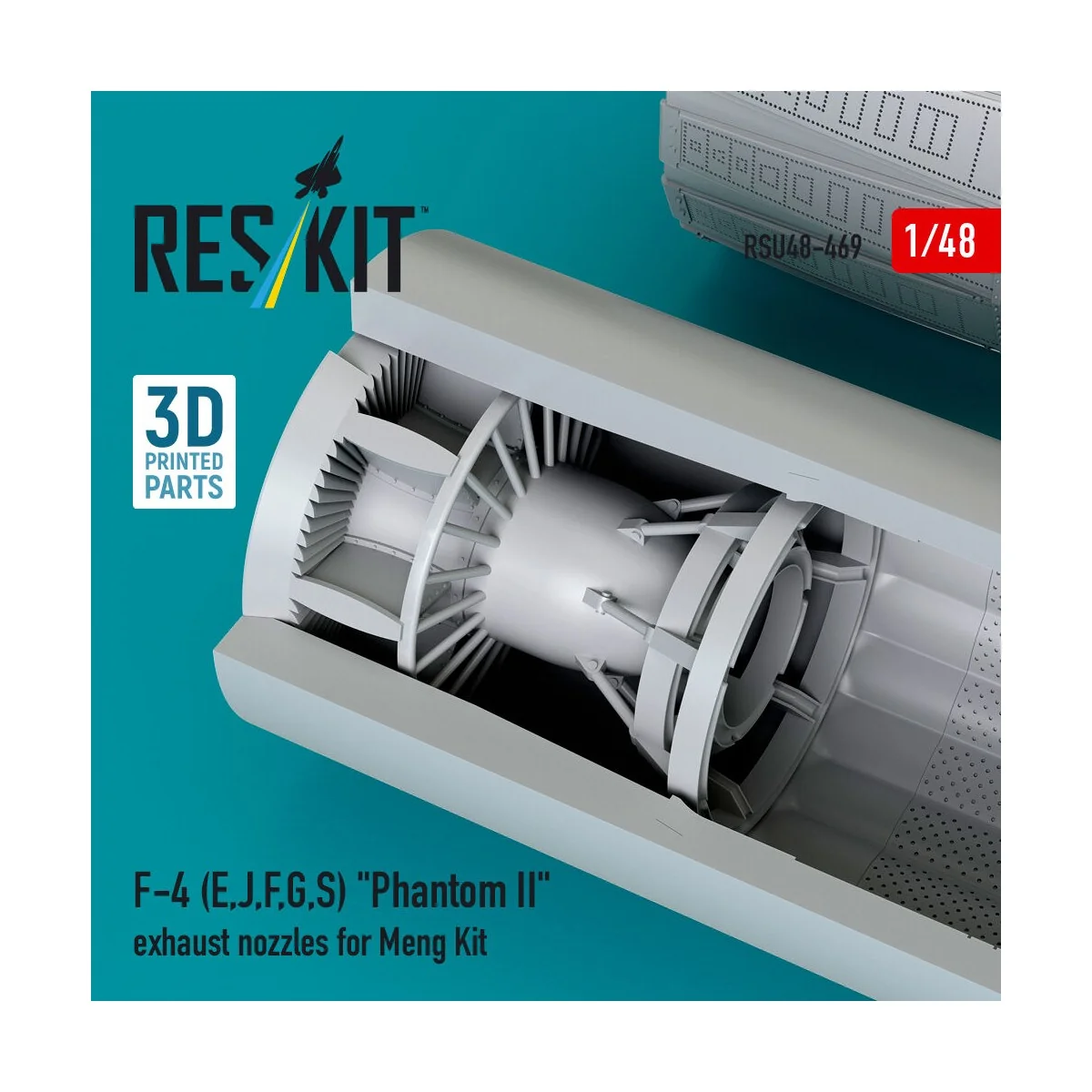 F-4 (E, J, F, G, S) Phantom II exhaust nozzles for Meng kit (3D Pri...