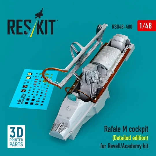 Rafale M cockpit (Detailed edition) for Revell/Academy kit (3D prin...