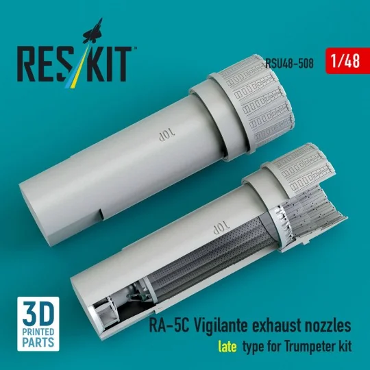 RA-5C Vigilante exhaust nozzles late type for Trumpeter kit (3D Pri... RA-5C Vigilante exhaust nozzles late type for Trumpeter kit (3D Pri...