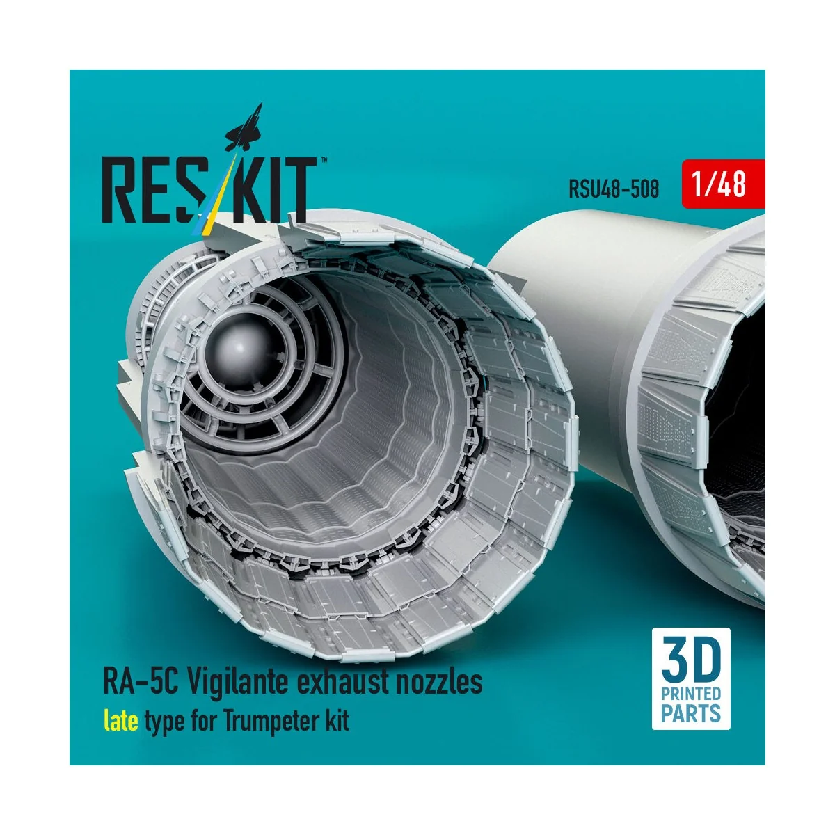 RA-5C Vigilante exhaust nozzles late type for Trumpeter kit (3D Pri... RA-5C Vigilante exhaust nozzles late type for Trumpeter kit (3D Pri...