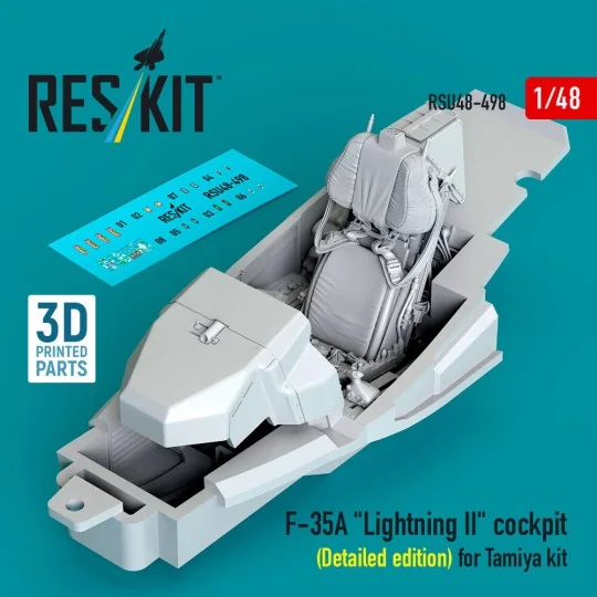 F-35A Lightning II cockpit (Detailed edition) for Tamiya kit (3D Pr...