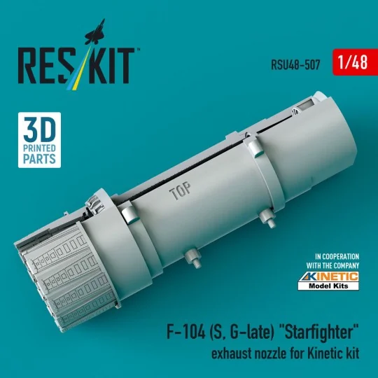 F-104 (S, G-late) Starfighter exhaust nozzle for Kinetic kit (3D Pr...