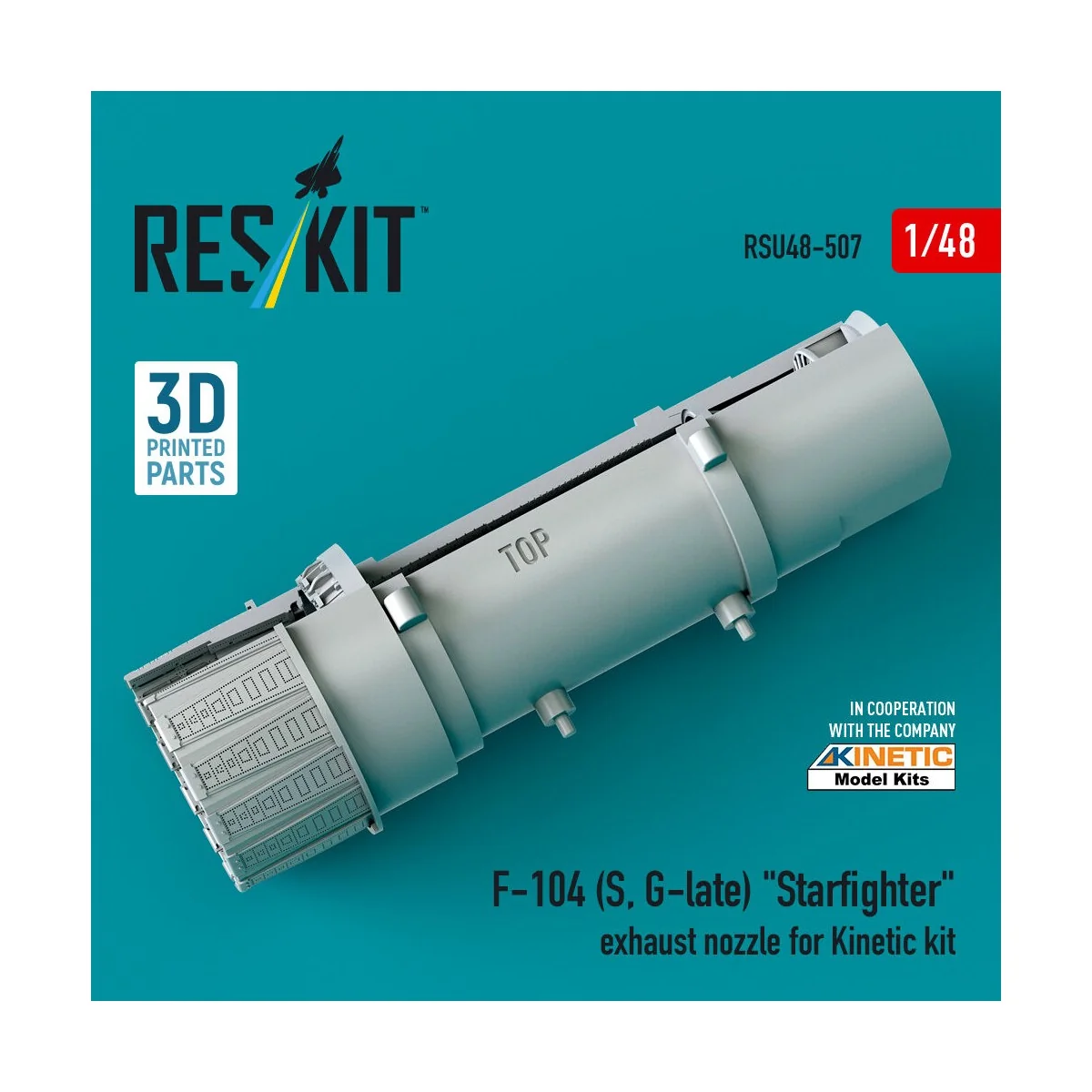 F-104 (S, G-late) Starfighter exhaust nozzle for Kinetic kit (3D Pr...