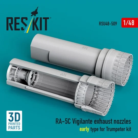 RA-5C Vigilante exhaust nozzles early type for Trumpeter kit (3D Pr...