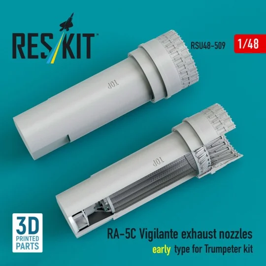 RA-5C Vigilante exhaust nozzles early type for Trumpeter kit (3D Pr...
