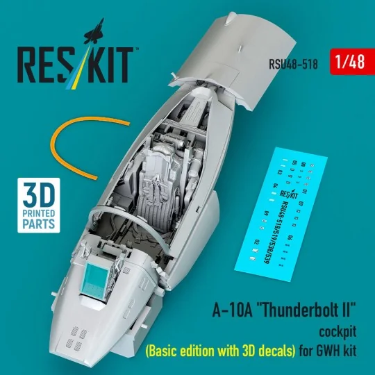A-10A Thunderbolt II cockpit (Basic edition with 3D decals) for GWH...