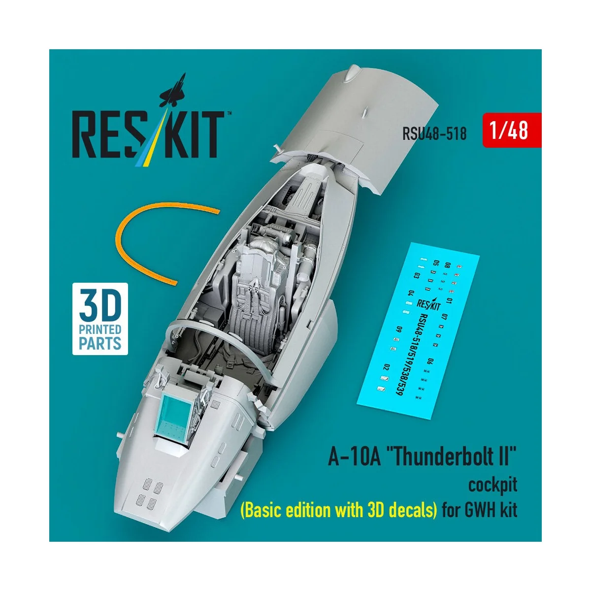 A-10A Thunderbolt II cockpit (Basic edition with 3D decals) for GWH...