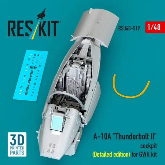 A-10A Thunderbolt II cockpit (Detailed edition) for GWH kit (3D Pri...