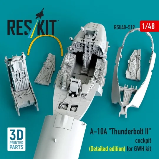 A-10A Thunderbolt II cockpit (Detailed edition) for GWH kit (3D Pri...