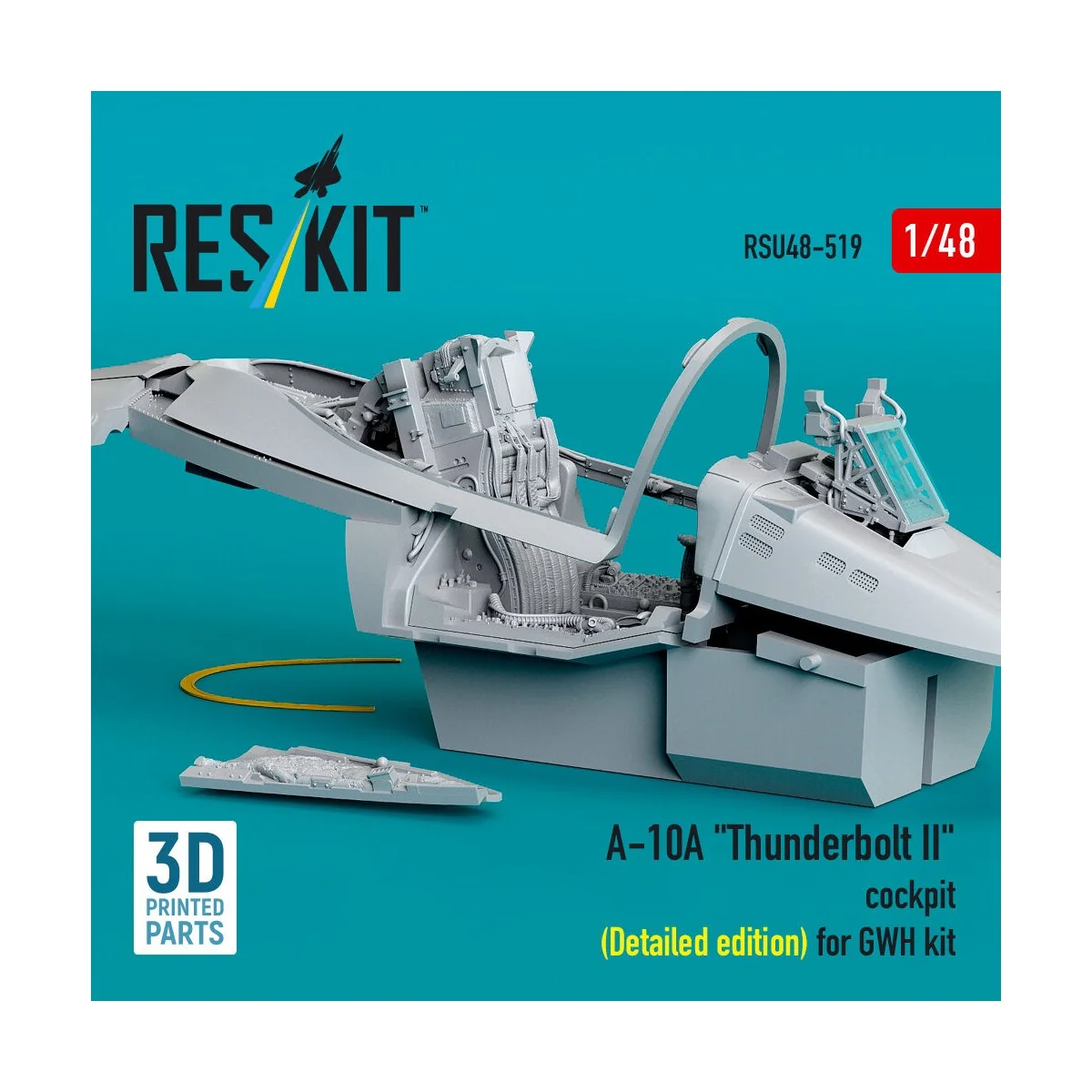 A-10A Thunderbolt II cockpit (Detailed edition) for GWH kit (3D Pri...