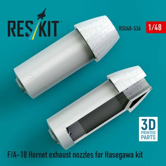 F/A-18 Hornet exhaust nozzles for Hasegawa kit (3D Printed), 1/48 -... F/A-18 Hornet exhaust nozzles for Hasegawa kit (3D Printed), 1/48 -...