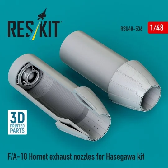 F/A-18 Hornet exhaust nozzles for Hasegawa kit (3D Printed), 1/48 -... F/A-18 Hornet exhaust nozzles for Hasegawa kit (3D Printed), 1/48 -...