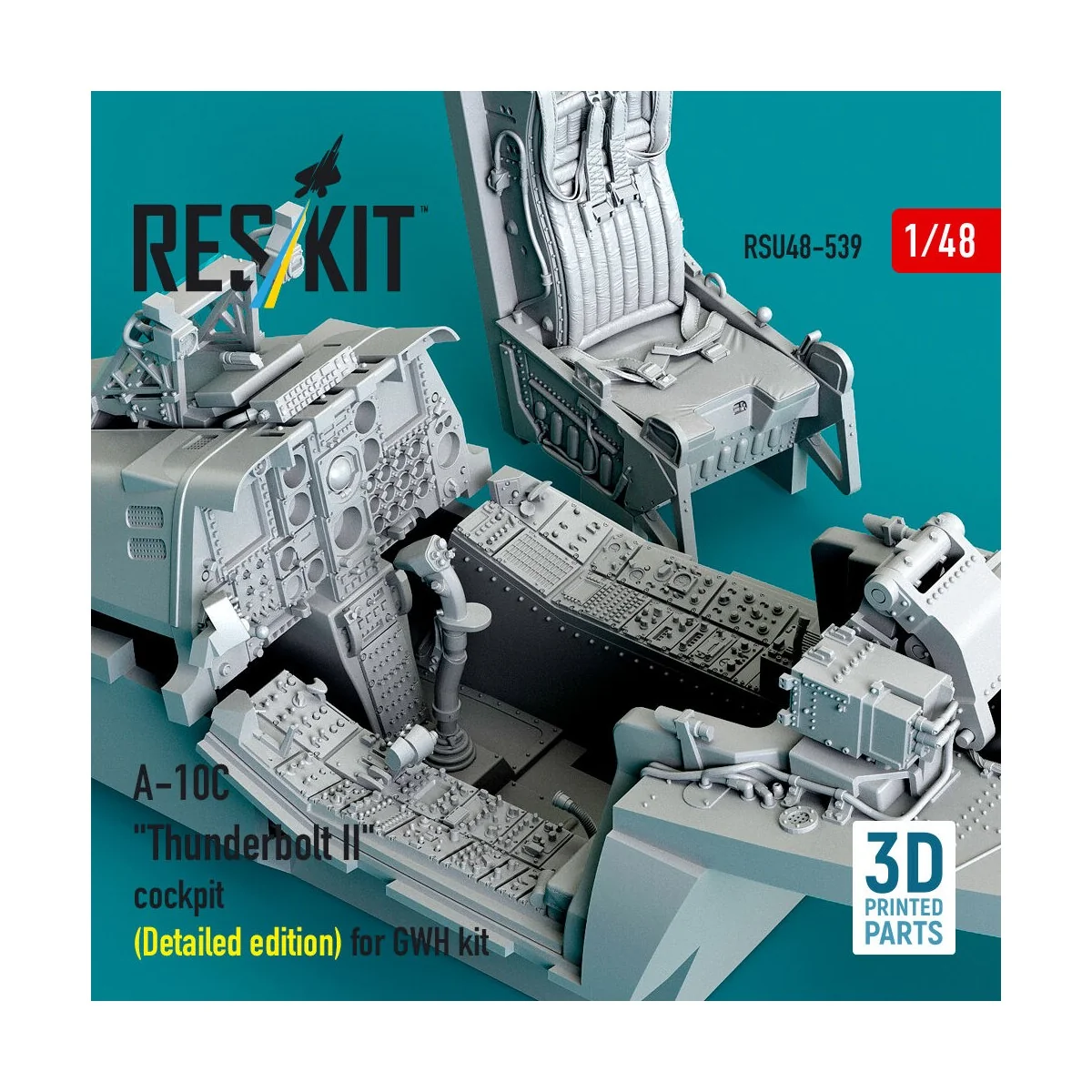 A-10C Thunderbolt II cockpit (Detailed edition) for GWH kit (3D Pri...