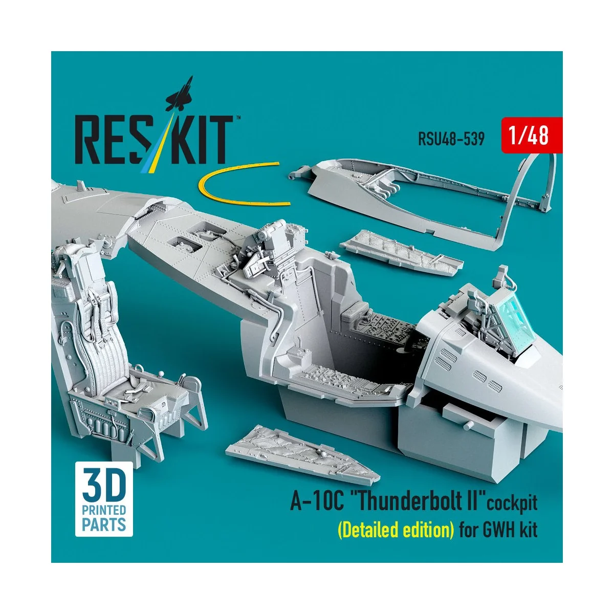 A-10C Thunderbolt II cockpit (Detailed edition) for GWH kit (3D Pri...