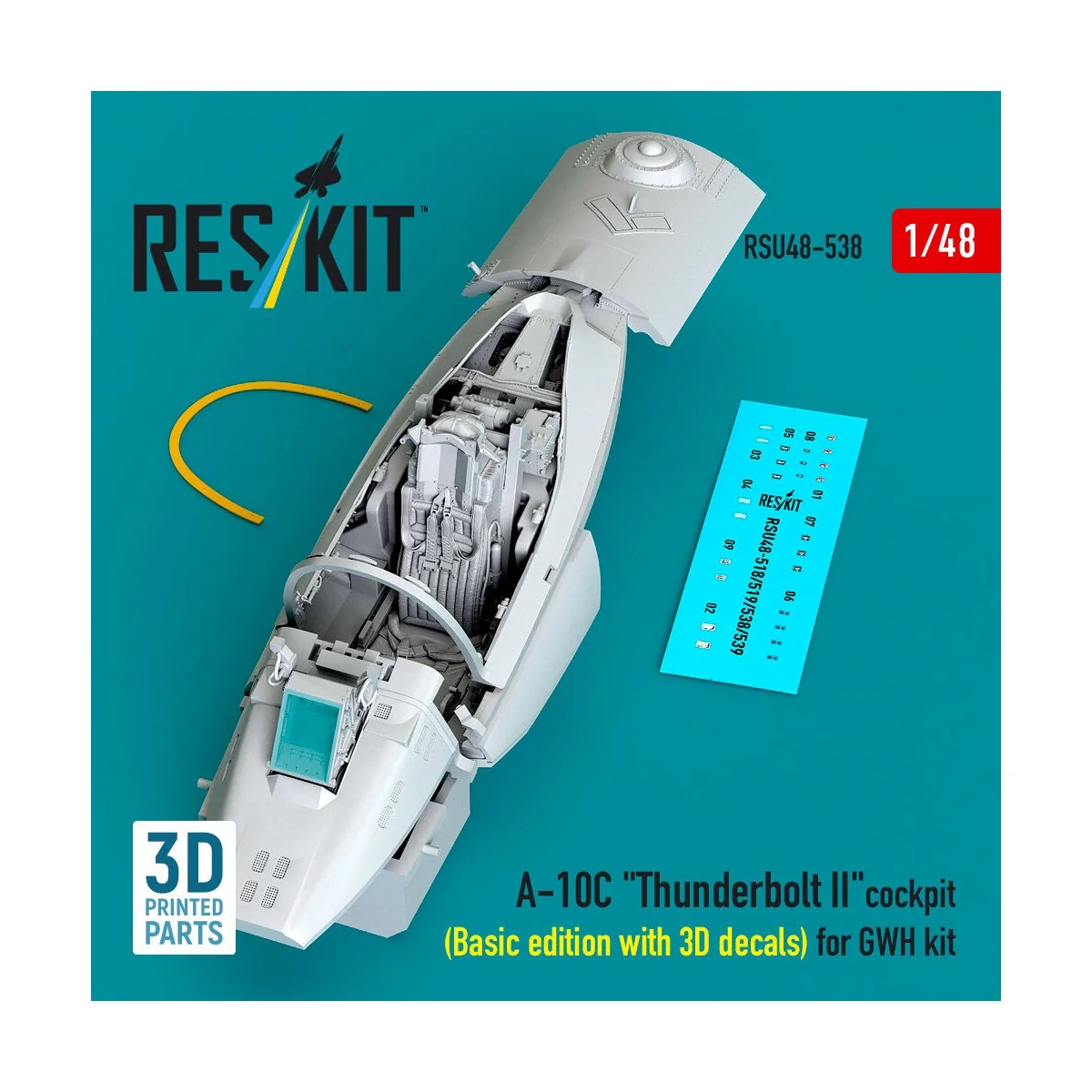 A-10C Thunderbolt II cockpit (Basic edition with 3D decals) for GWH...