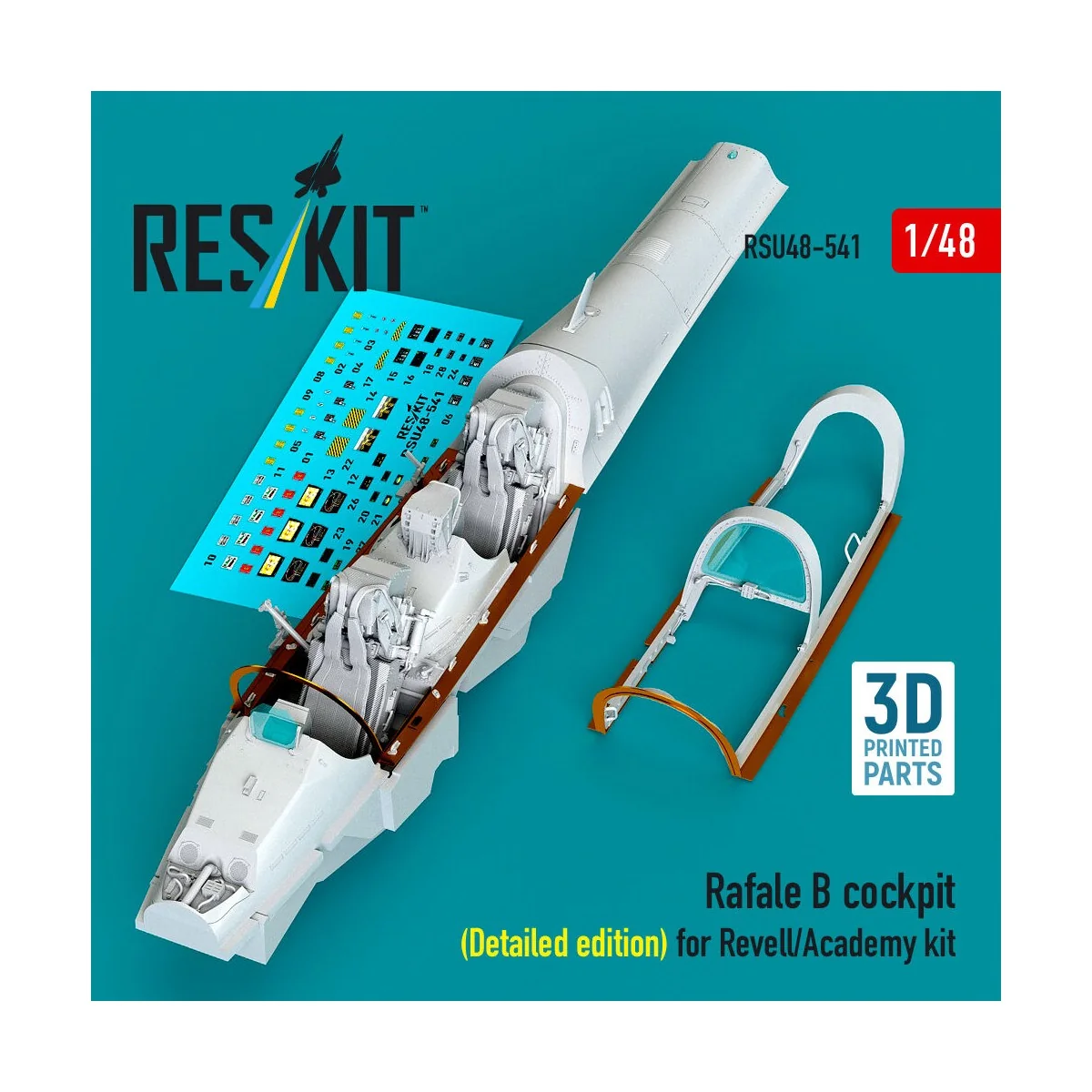 Rafale B cockpit cockpit (Detailed edition) for Revell/Academy kit ...